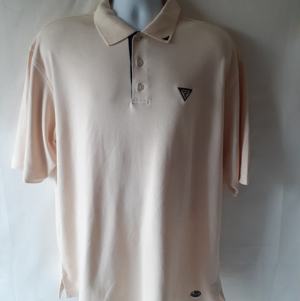 Ahead Authentics men's tan polo shirt Sz.L